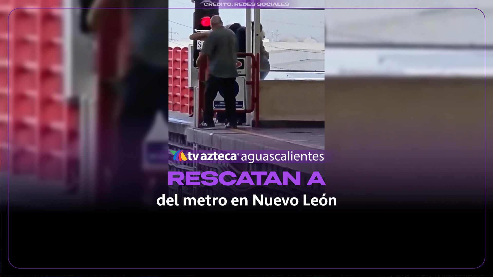 Usuarios y personal del Metro rescatan a una persona en Monterrey