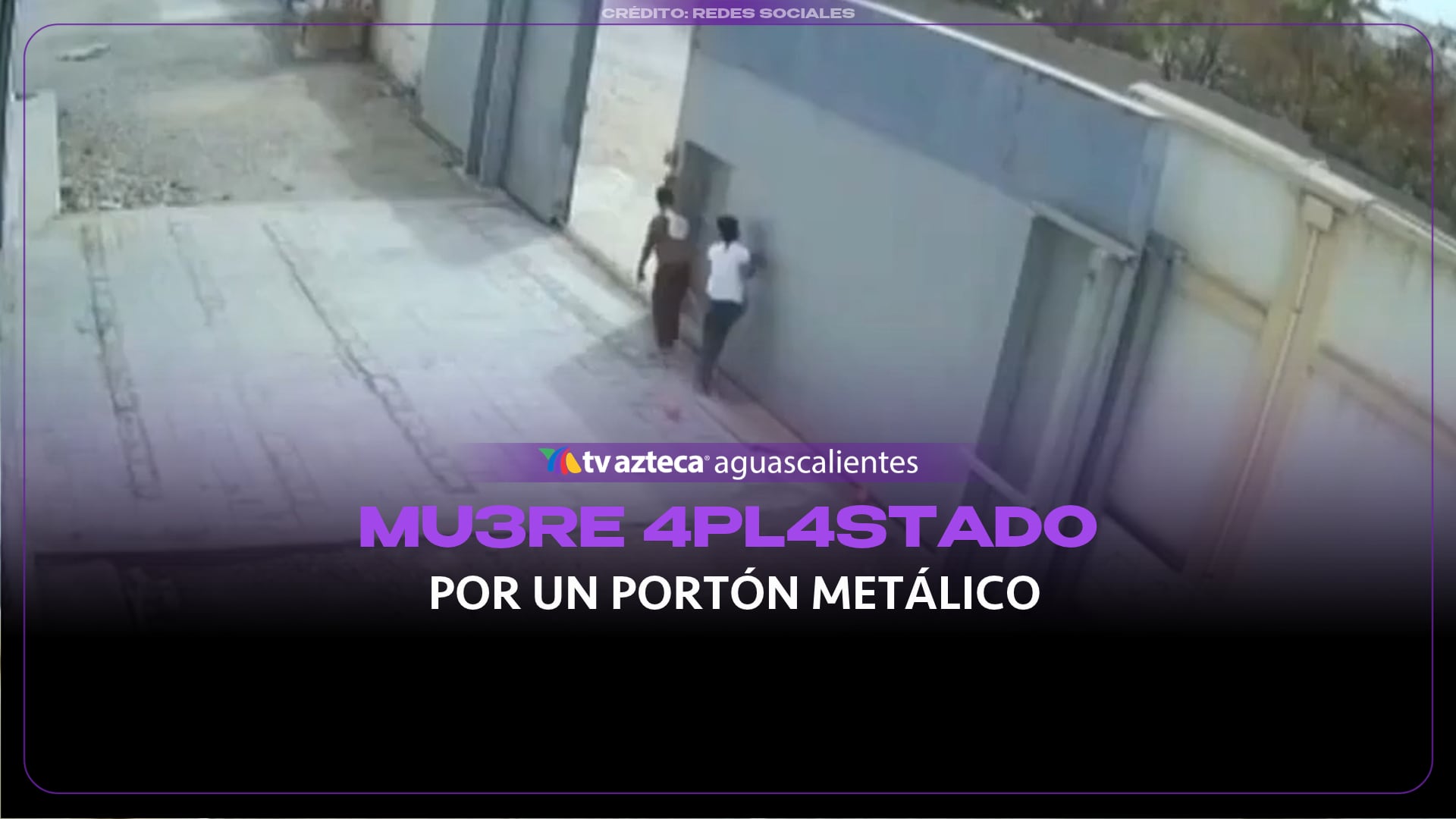 VIDEO: Hombre MU3R3 4PL4STADO por un PORTÓN METÁLICO mientras intentaba cerrarlo