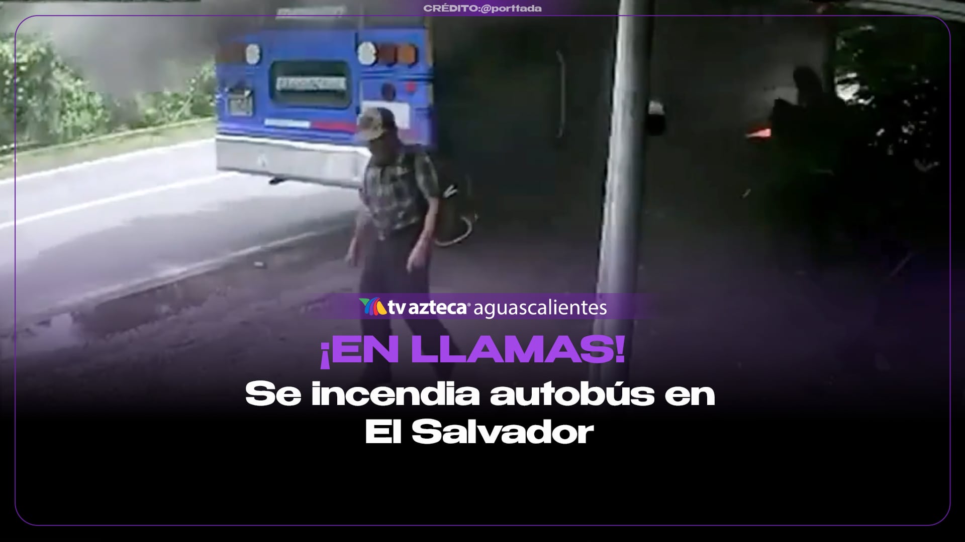 Evacúa a tiempo: Autobús arde en llamas en El Salvador