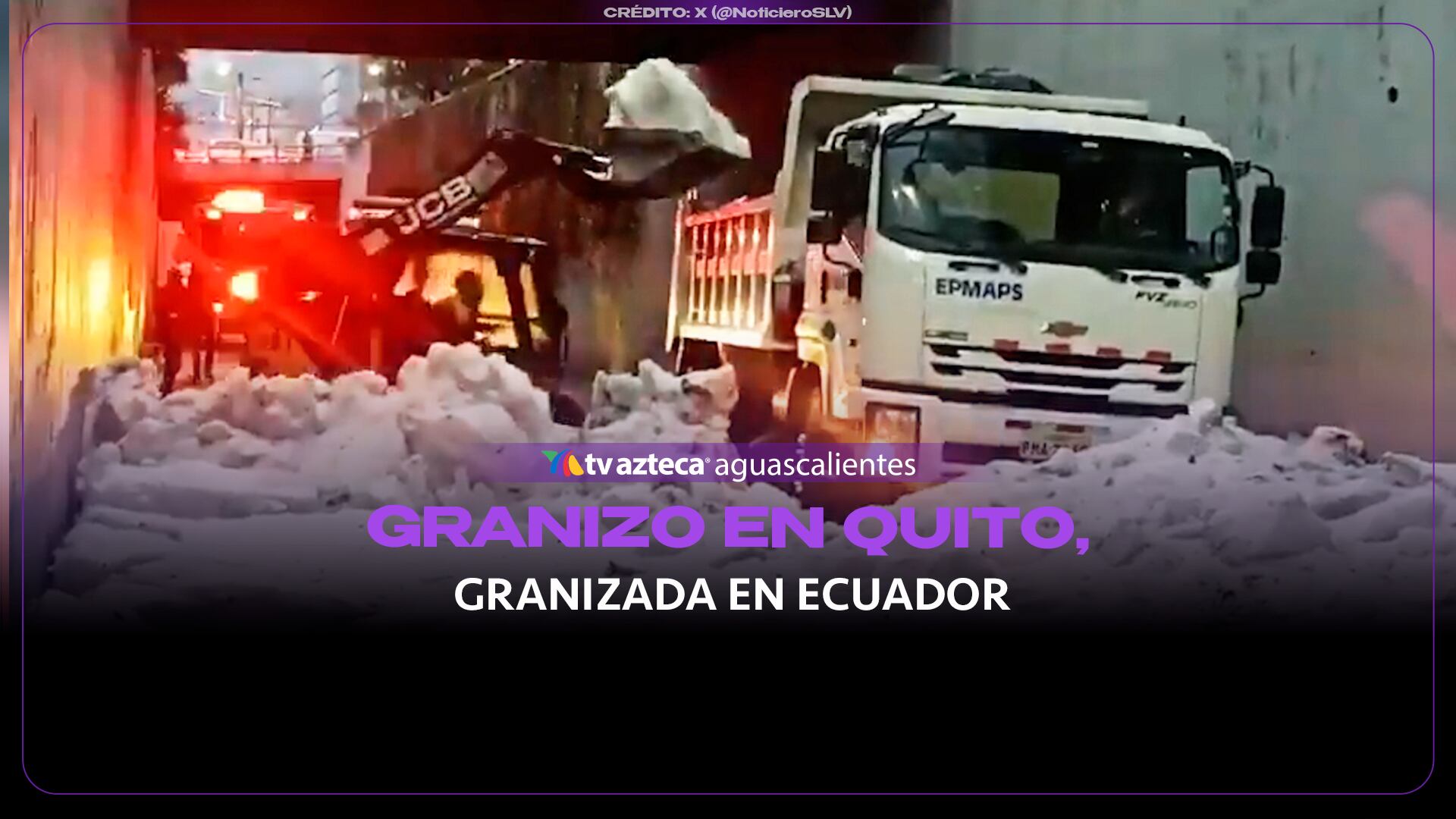 ¡Quito bajo cero! Granizada histórica bloquea vías principales