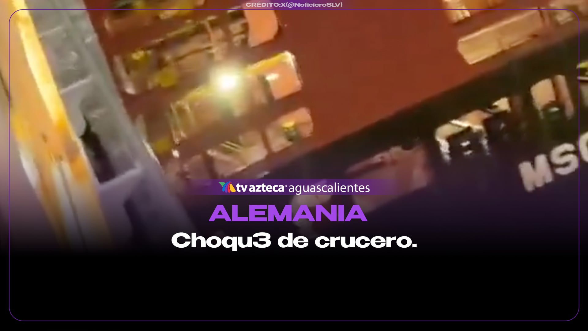 ¡Momento exacto! Crucero choca contra dos portacontenedores en Alemania