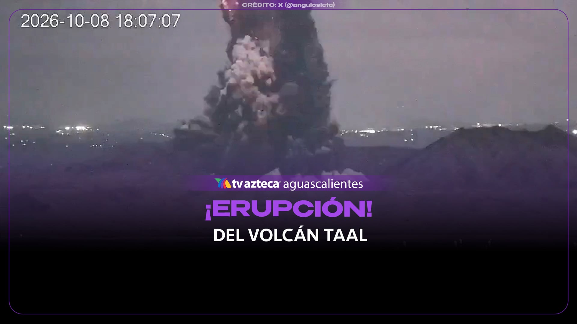 ¡Impresionante! Así fue la repentina y sorpresiva explosión del volcán Taal en Filipinas