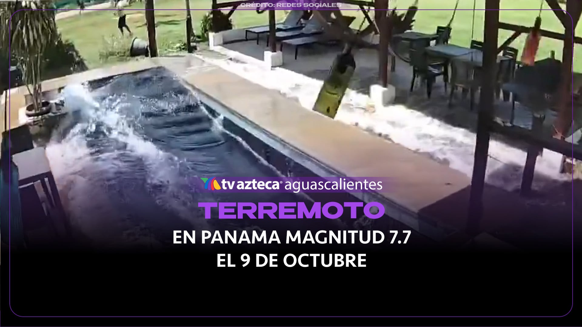 Cámara de seguridad registra sismo de magnitud 7.7 en Panamá