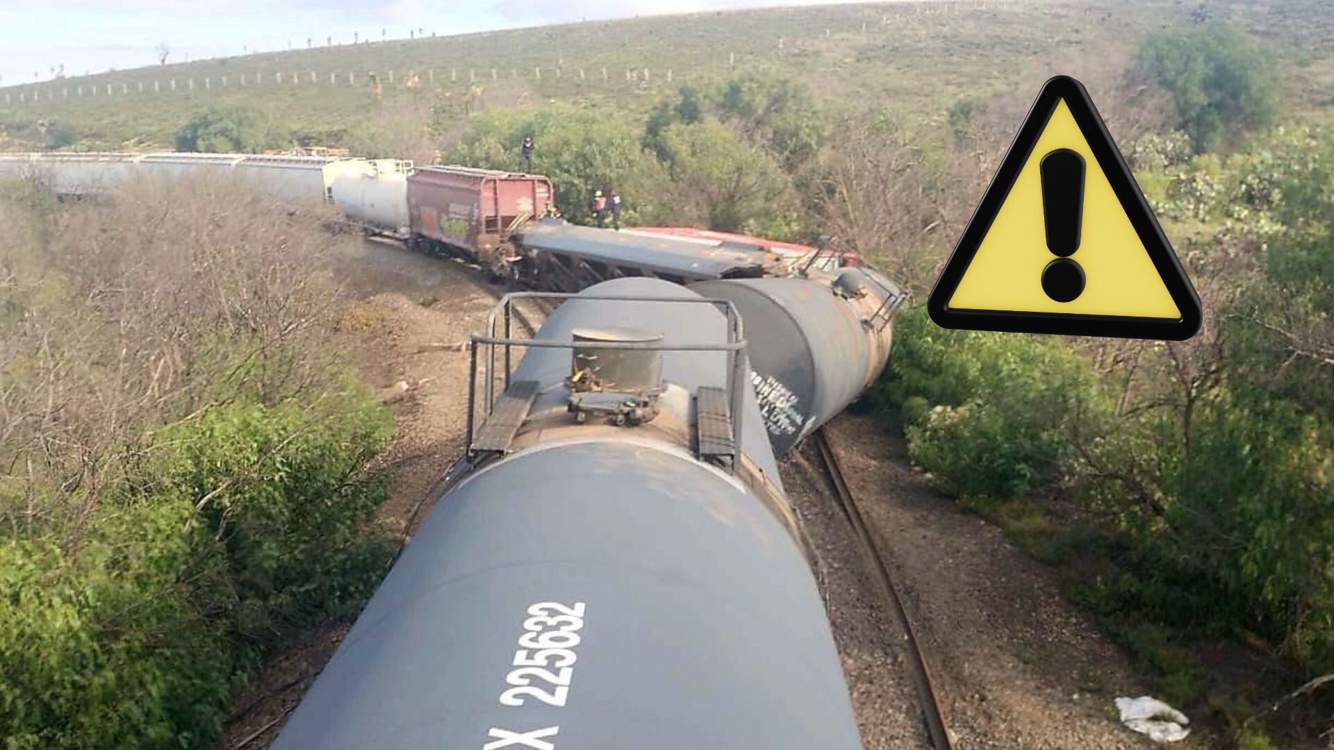 ¿Hay peligro por el material que transportan? Tren se descarrila en Zacatecas hoy 8 de septiembre