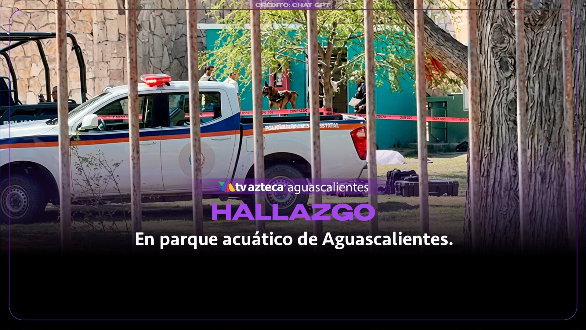 VIDEO: Así fue el hallazgo de una persona muerta dentro de un parque acuático al norte de Aguascalientes