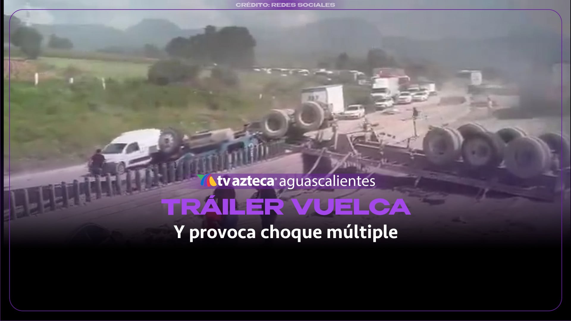 Vuelca tráiler en la México-Puebla y deja dos muertos