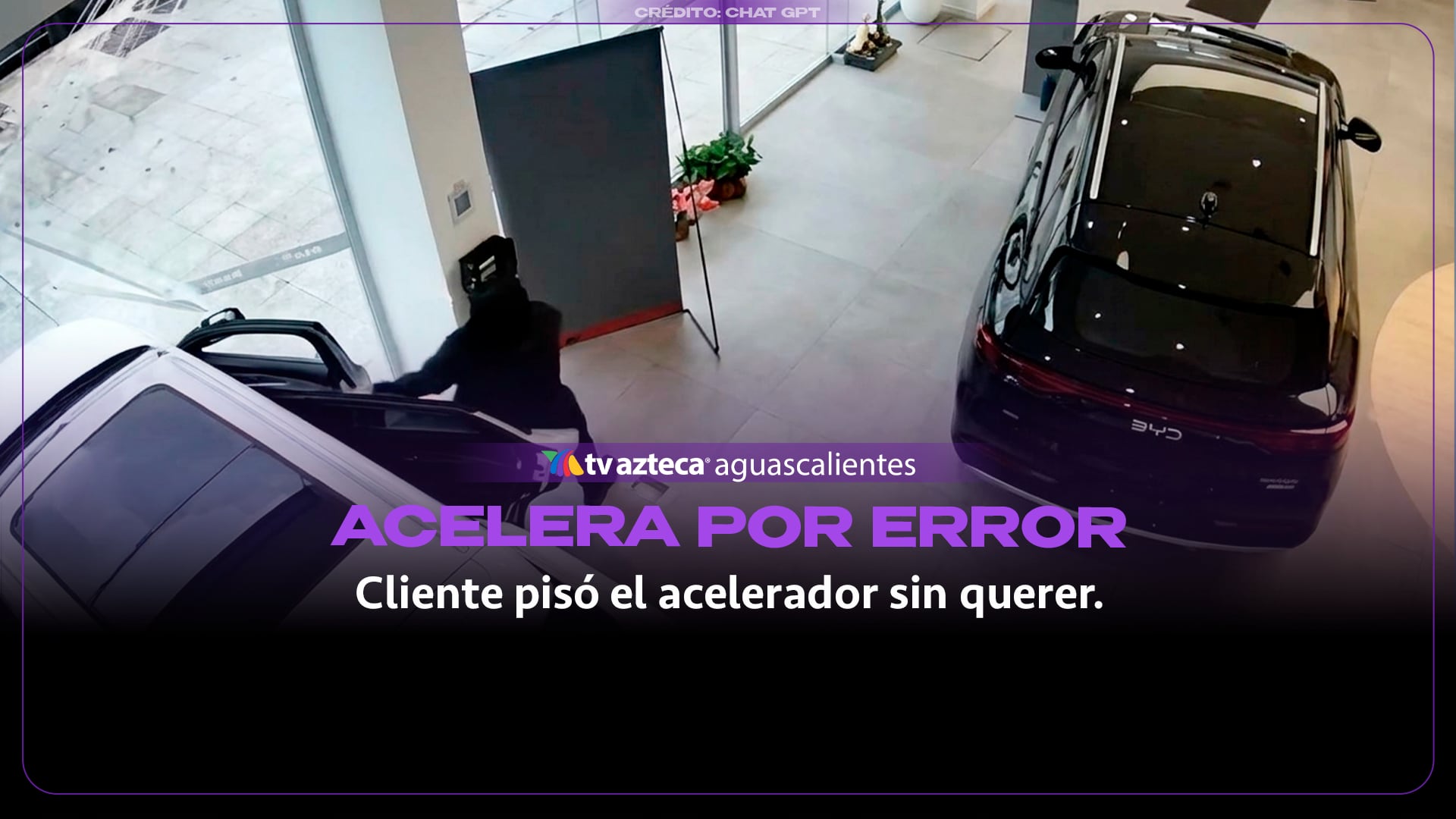 (VIDEO) Auto atraviesa concesionaria y choca contra un puesto de diarios en Argentina