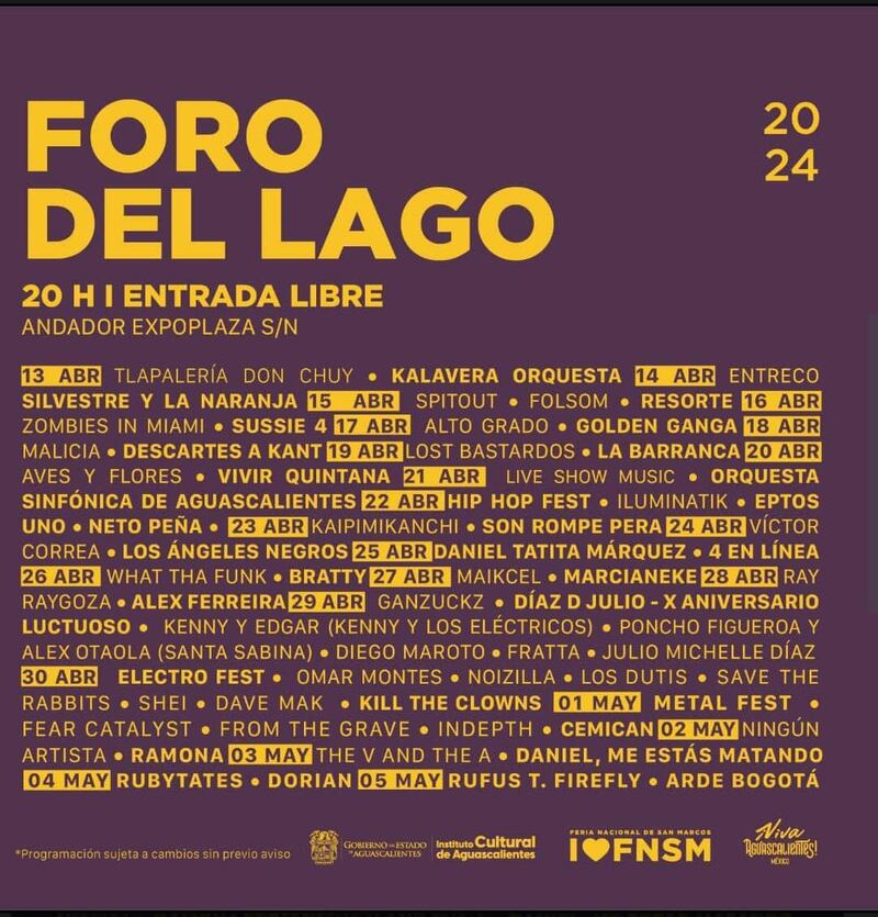 Cartel Foro del Lago 2024