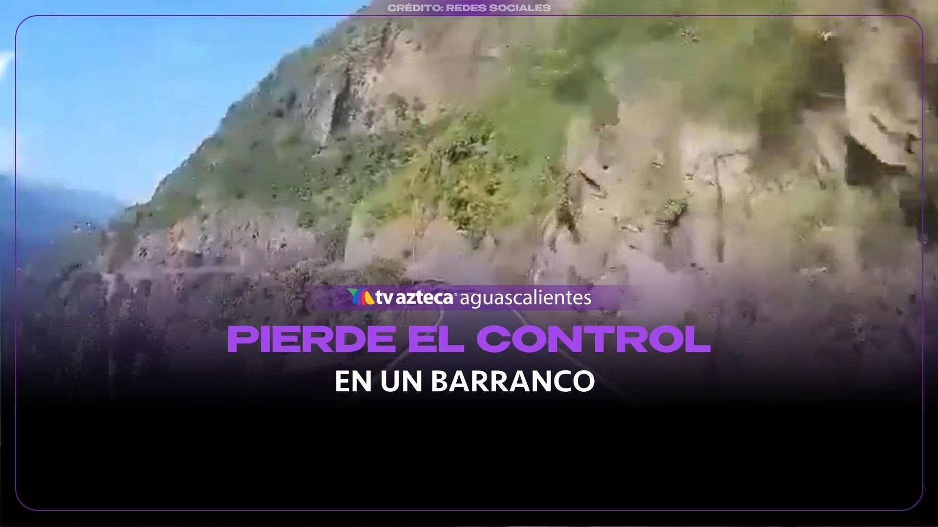 Hombre pierde el control y cae por un barranco en carretera de montaña