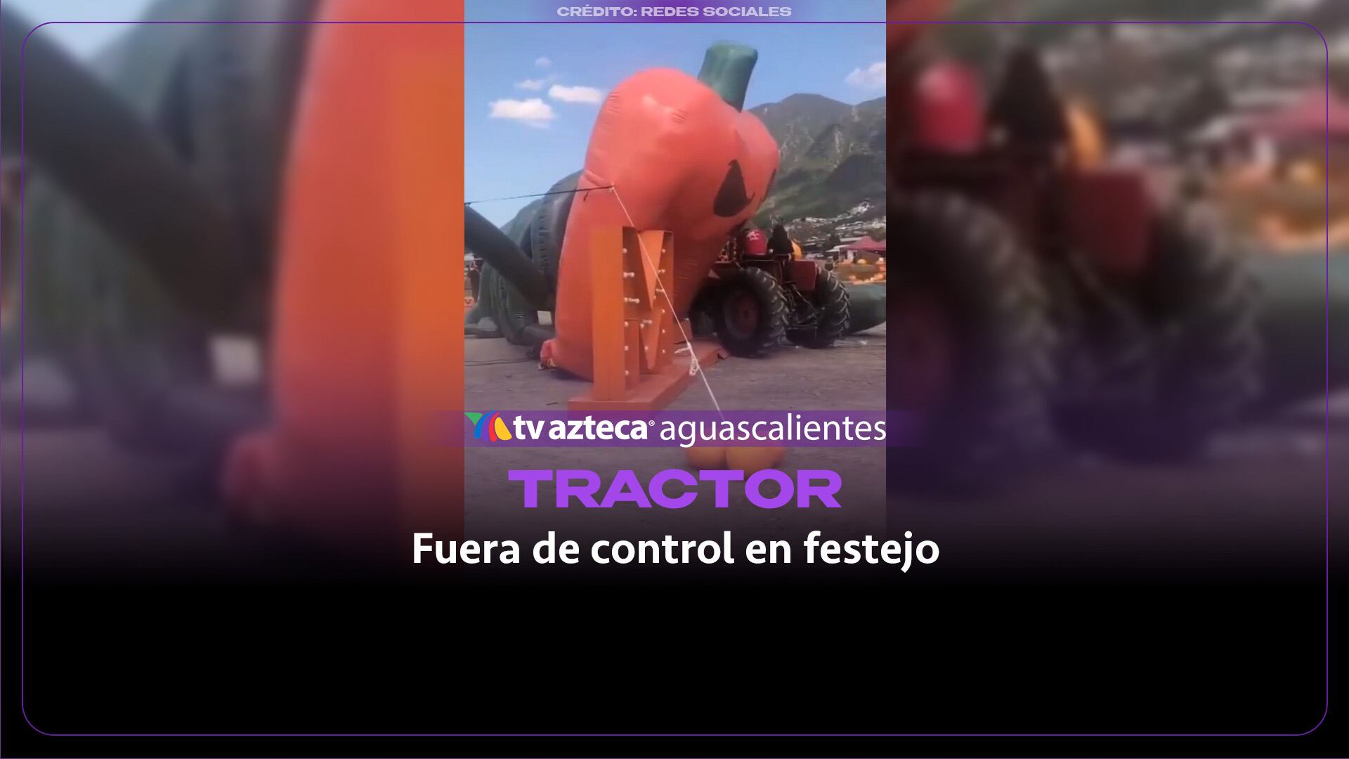 ¡SE PASÓ DE CALABAZA! Tractor arrasa con la decoración de Halloween