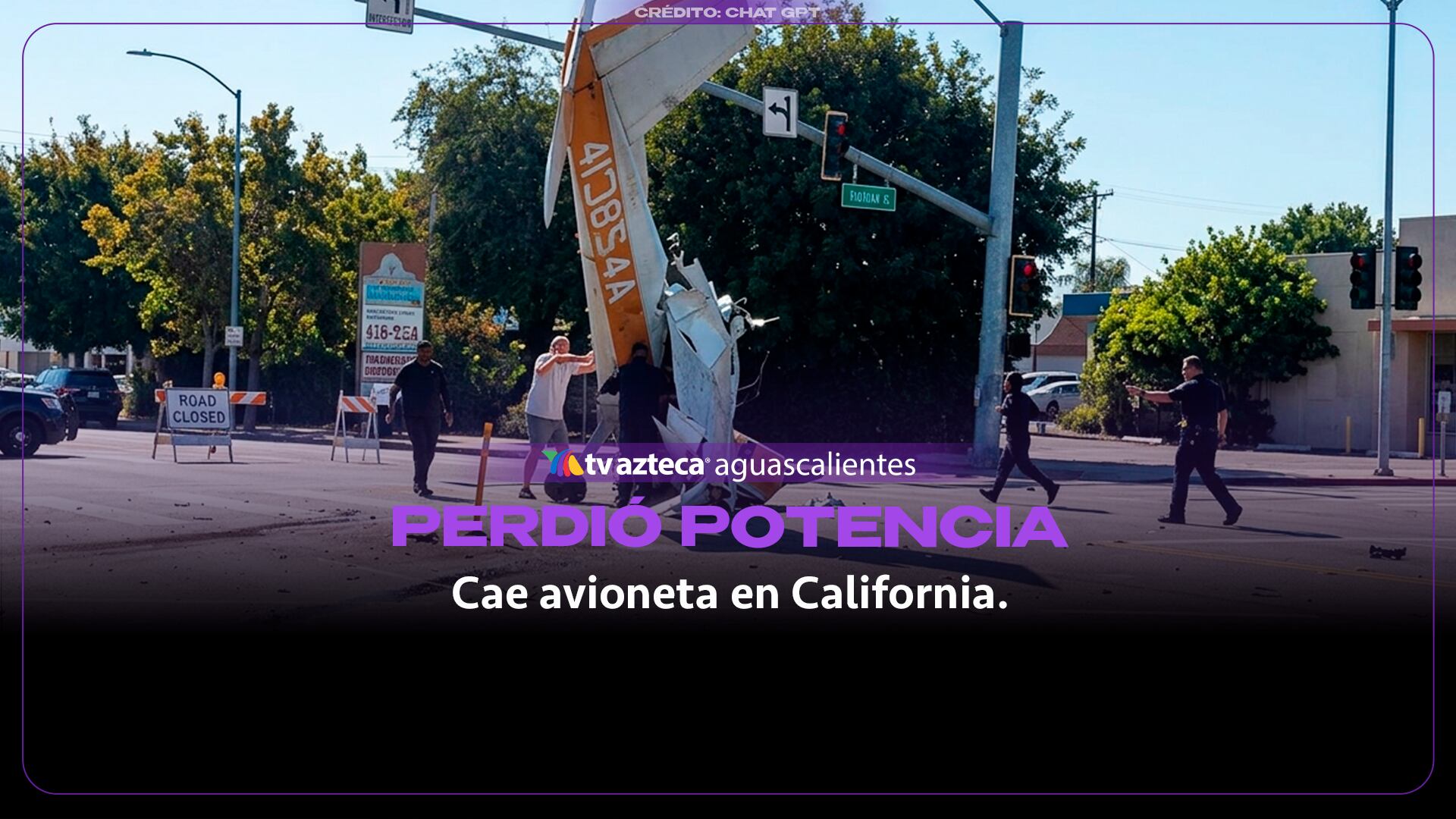 Aterrizaje de emergencia de avioneta en San José, California (VIDEO)
