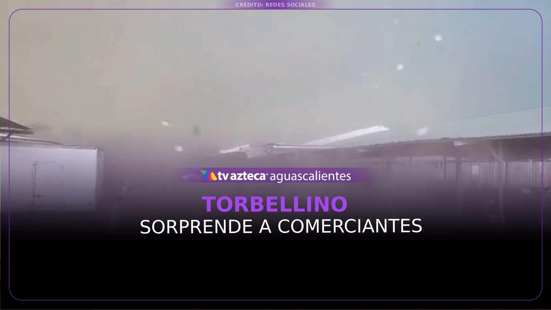 Torbellino sorprende en central de abastos de Hidalgo