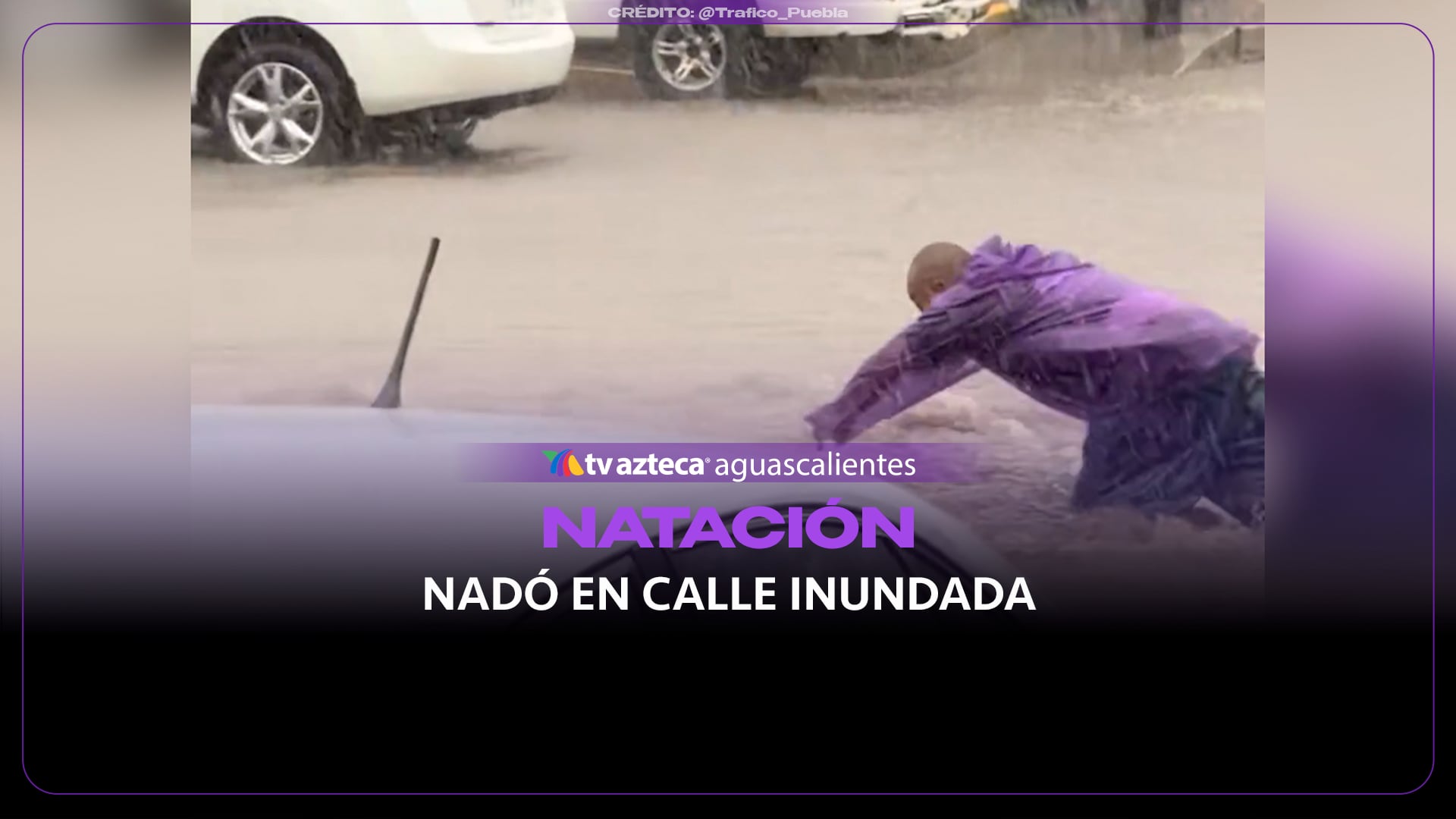 ¡Seguro hacía calor! Se mete a nadar en calle inundada de Sayulita, Jalisco