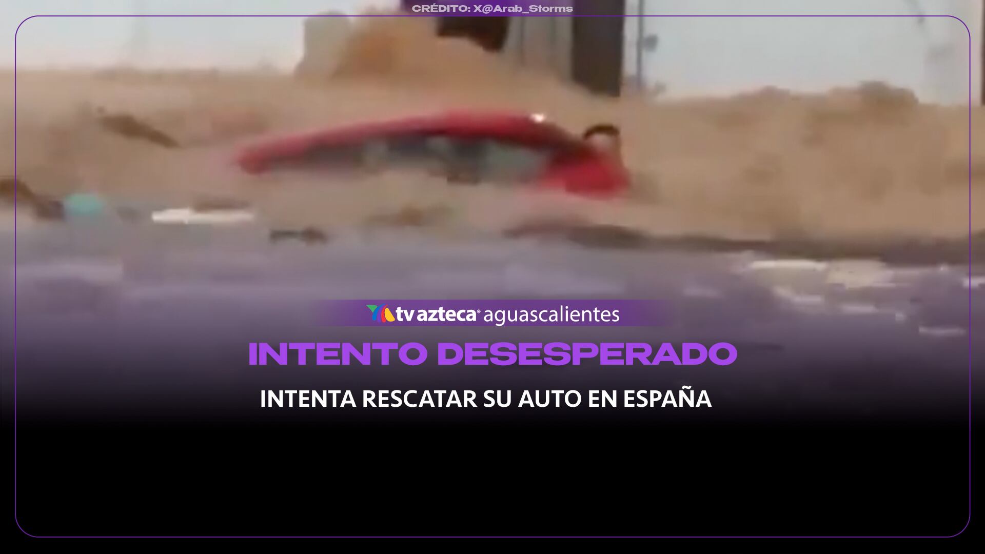 Lucha contra la corriente para rescatar su coche (VIDEO)