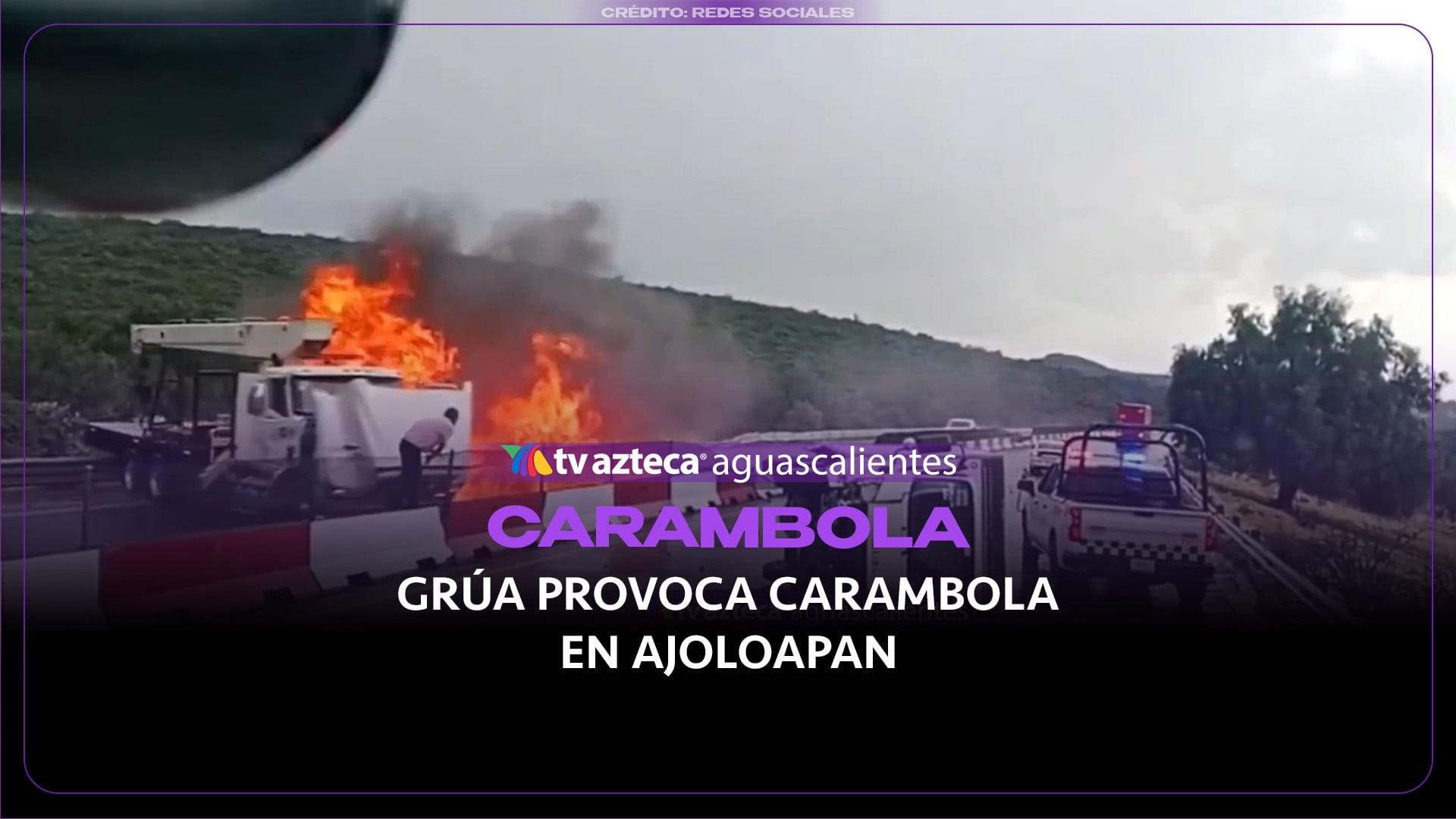 Accidente de grúa causa carambola en el Arco Norte