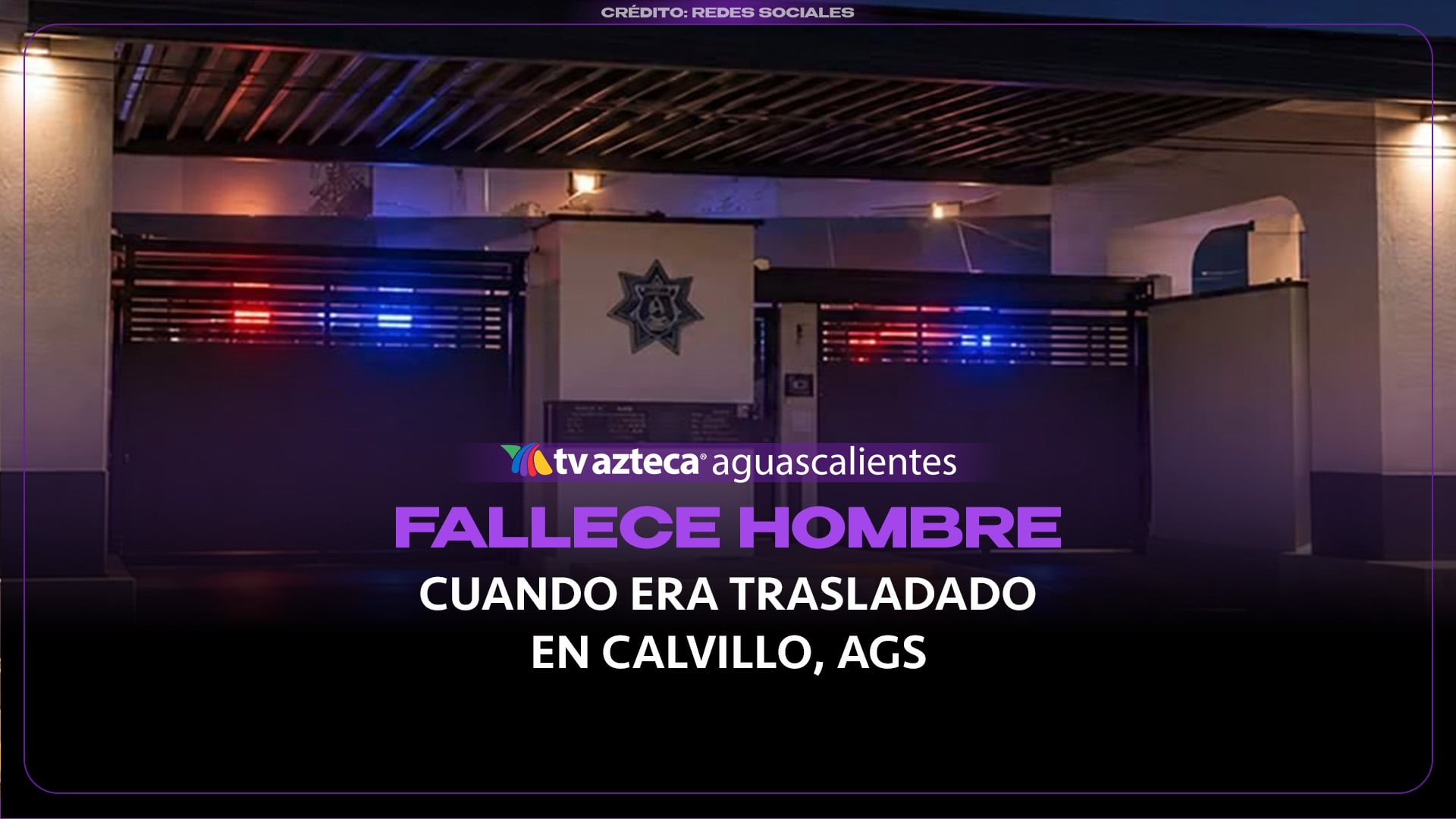 Hombre muere al llegar a comandancia de Calvillo