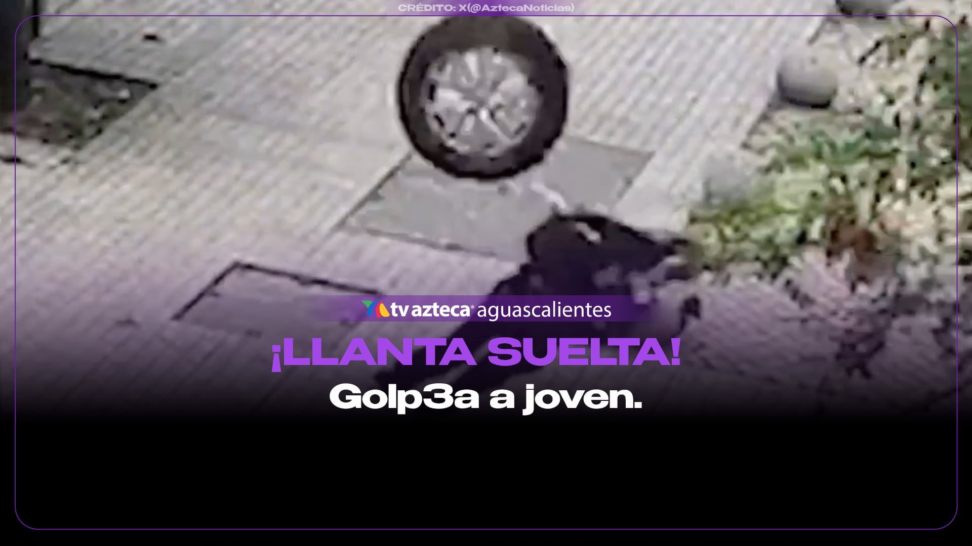 ¡Llantazo! Llanta suelta de auto atropella a joven en Santiago