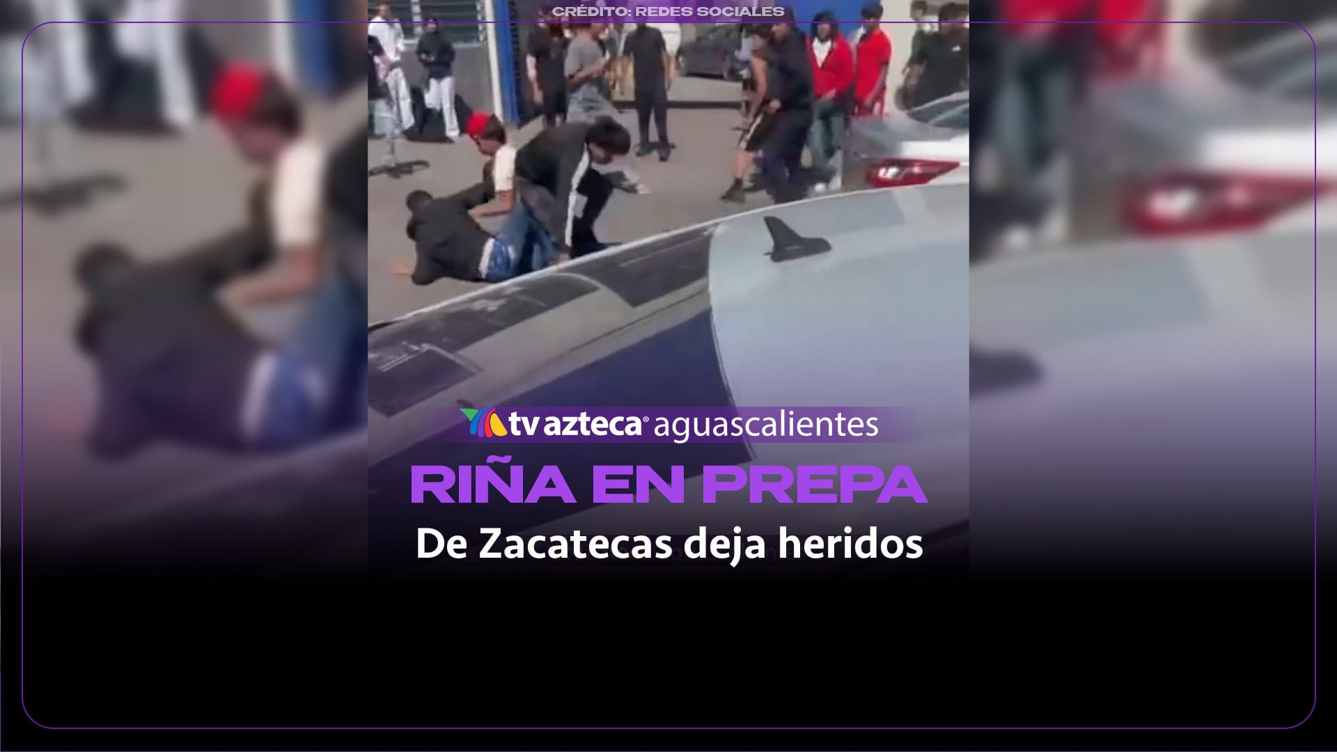 VIDEO: Así fue la violenta riña donde varios jóvenes fueron agredidos afuera de una preparatoria de Zacatecas