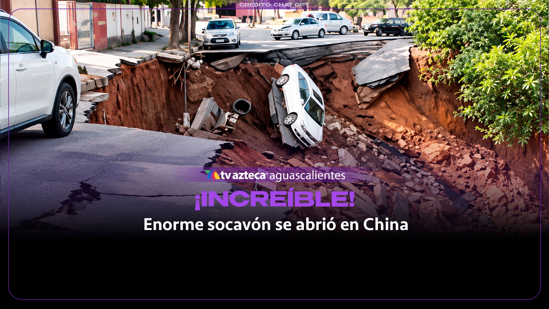 VIDEO: Socavón en China hunde 15 vehículos