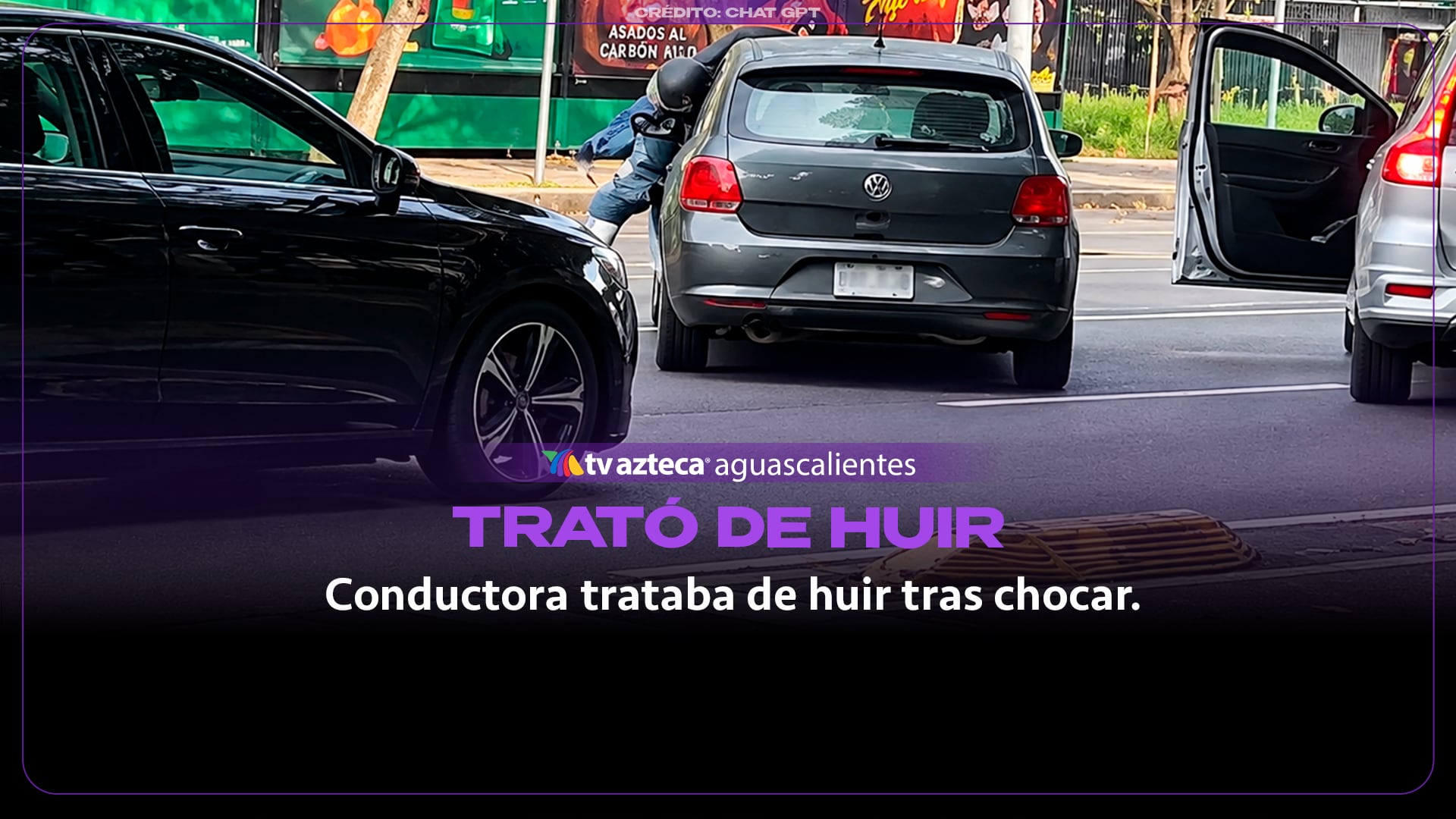 VIDEO: Conductora escapa tras chocar en CDMX