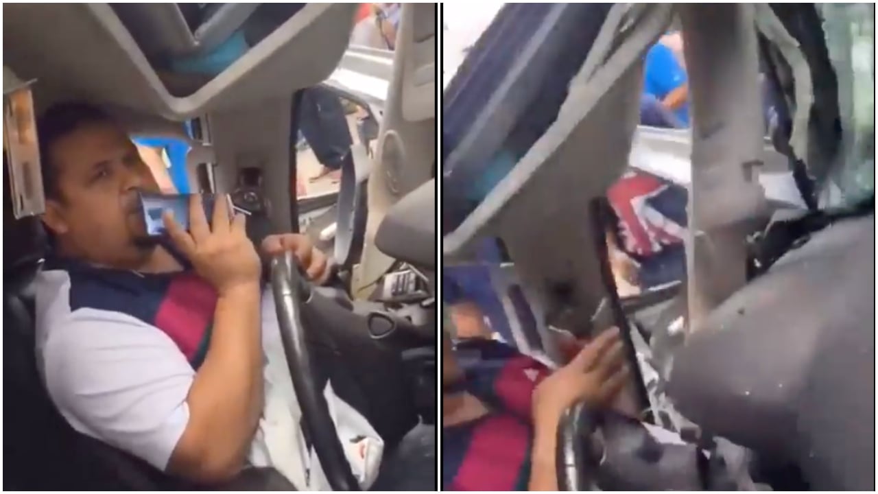 VIDEO_ “Mija estoy bien…atravesado” hombre prensado tras choque envía audio y se hace viral