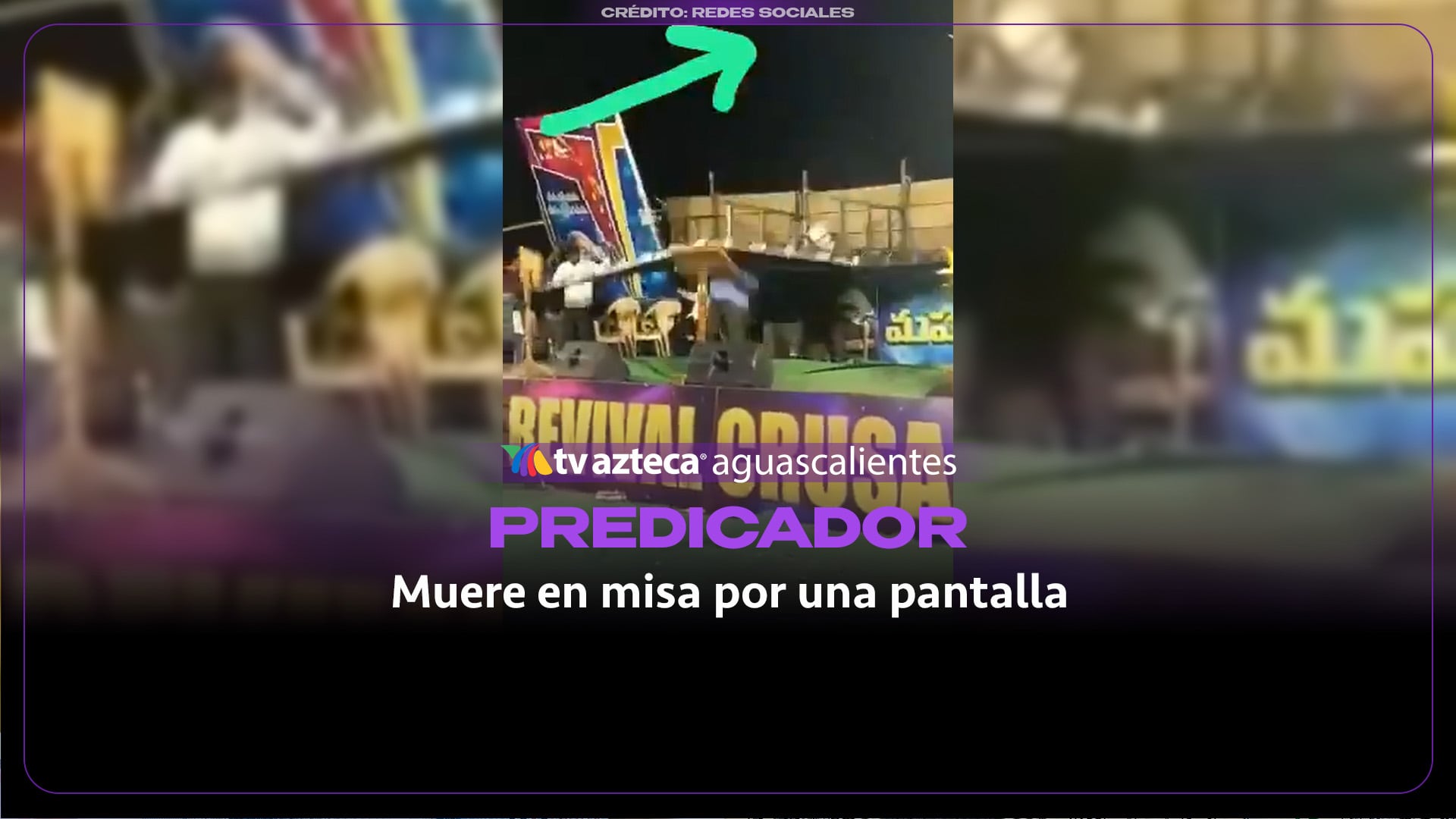 Momento viral: predicador es golpeado por pantalla en evento