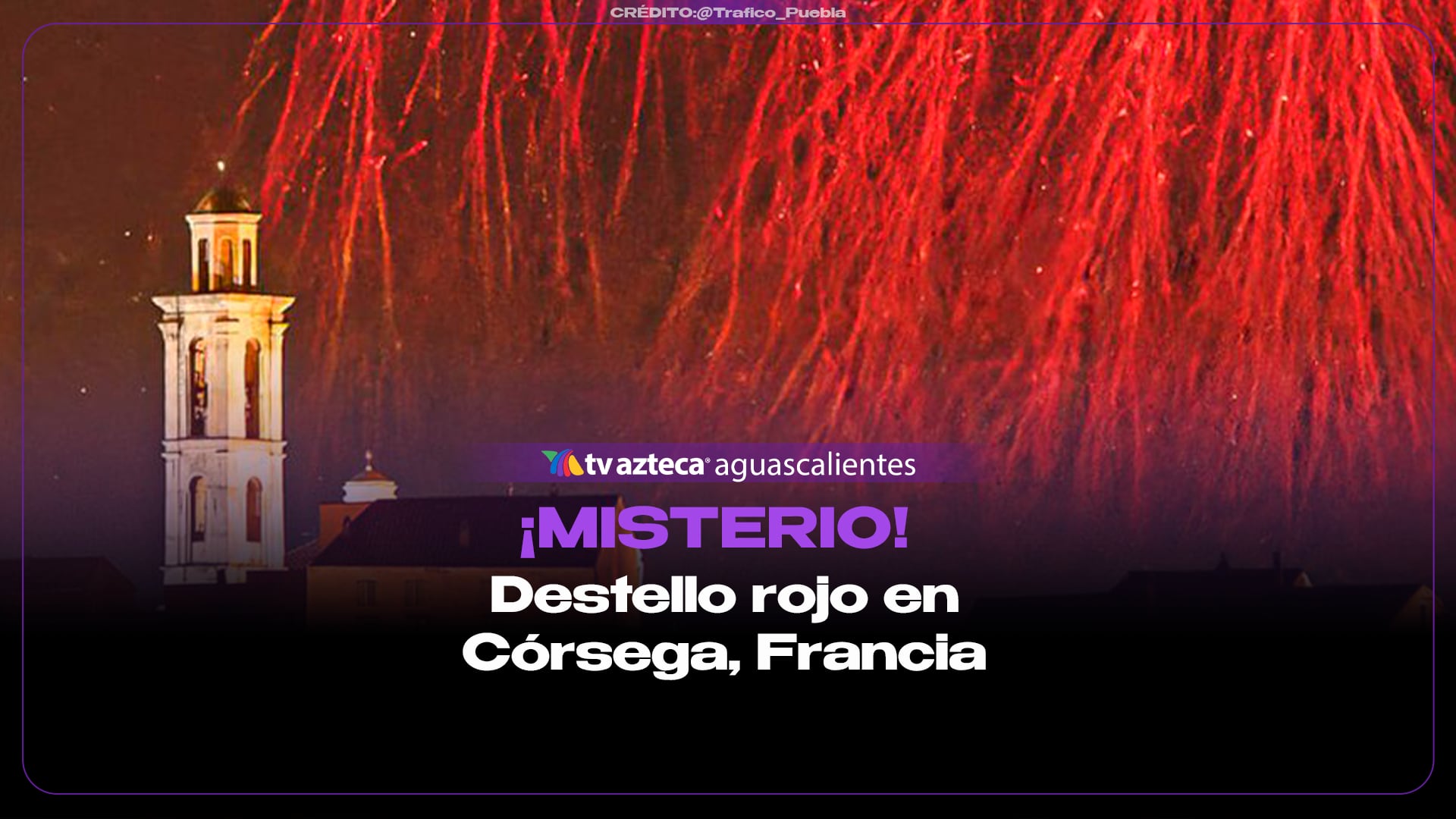 VIDEO: Un raro sprite rojo ilumina la noche en la isla de Córcega, Francia