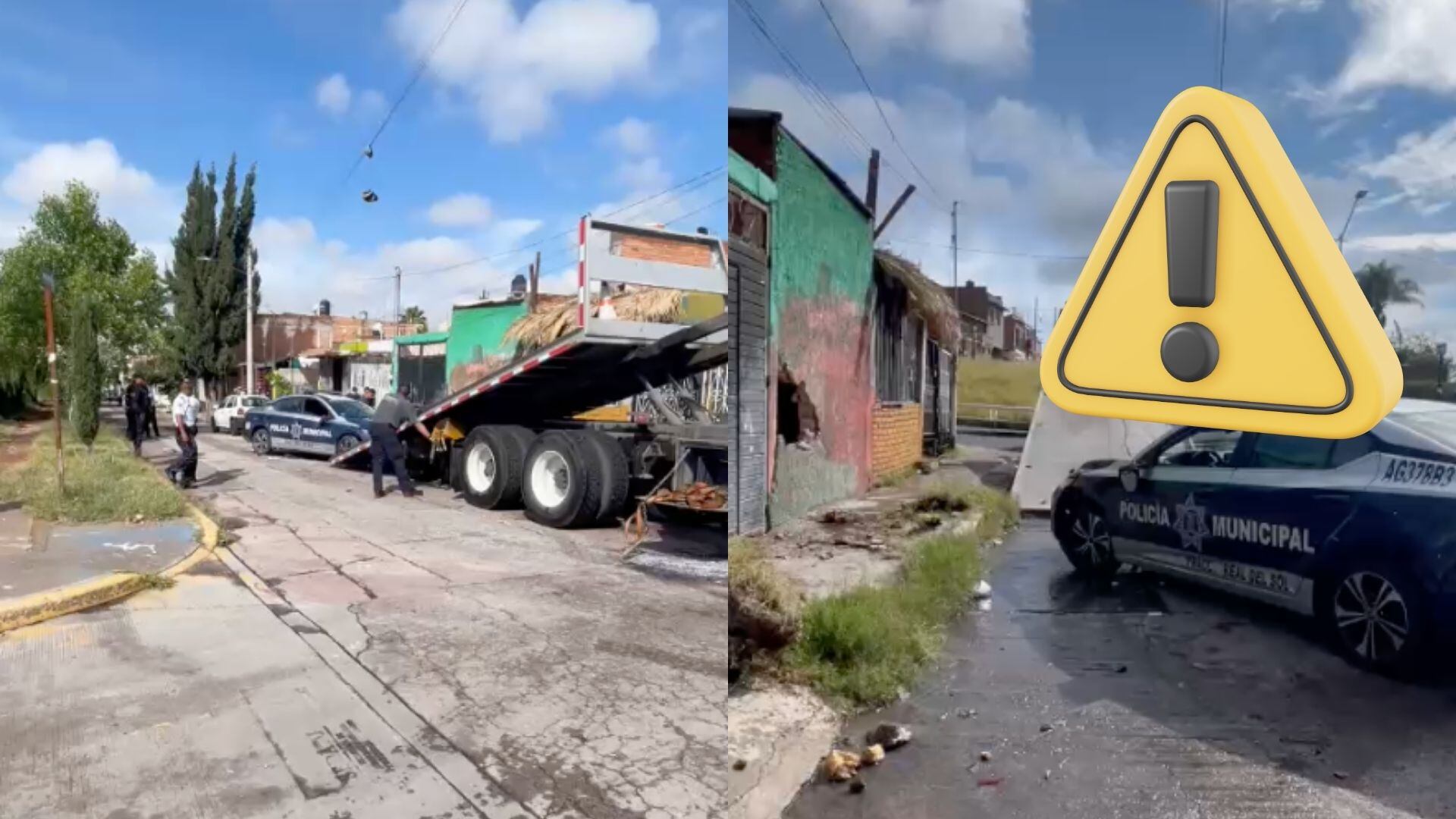 FOTO: Así quedó la patrulla de la policía que se volcó en Aguascalientes hoy 2 de septiembre