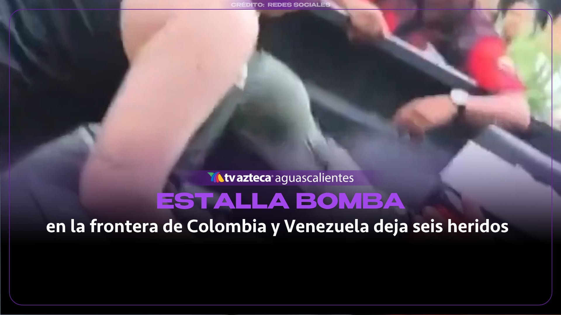 VIDEO: Bomba en la frontera de Colombia y Venezuela deja seis heridos, incluidos policías