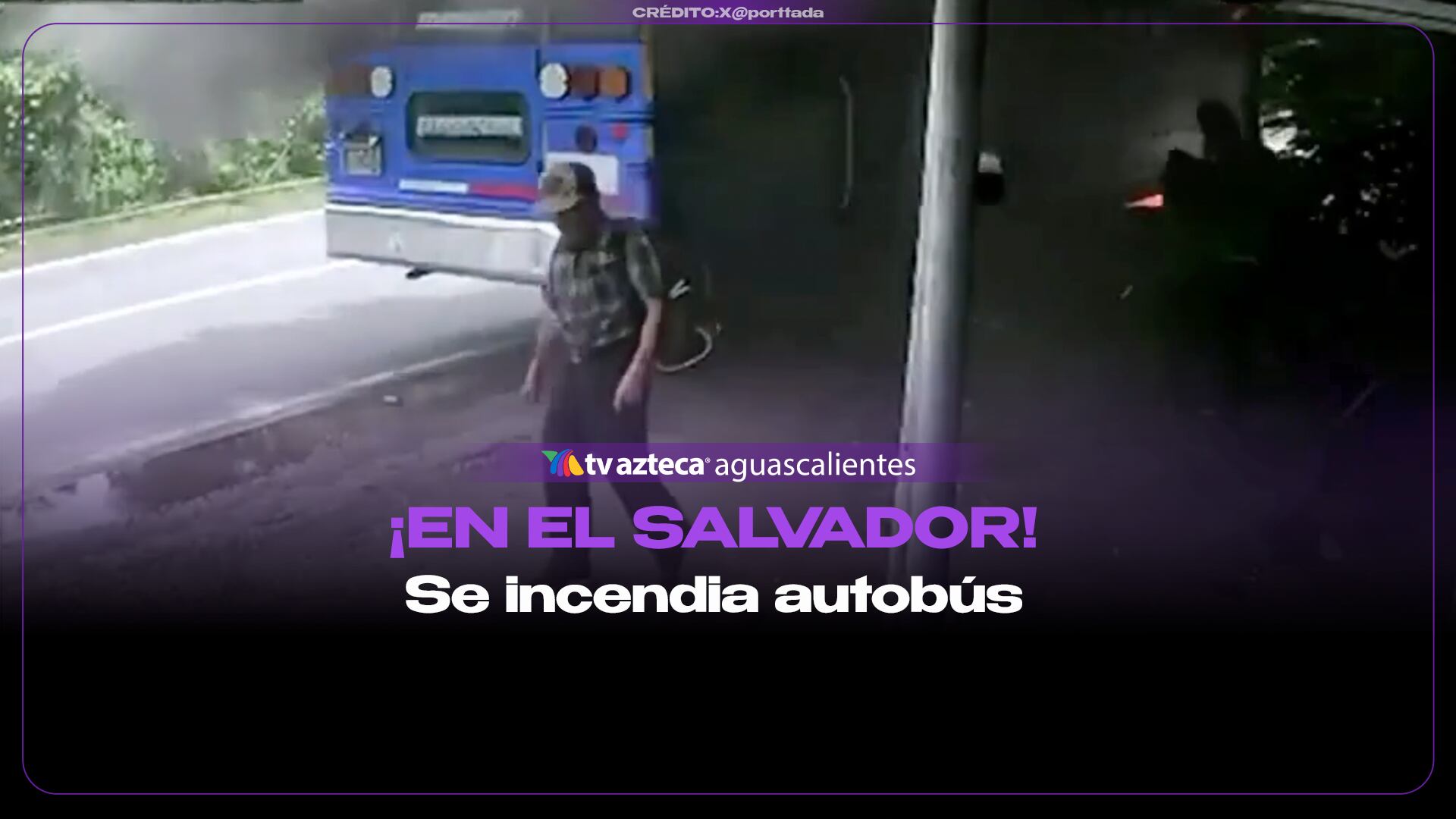 Evacúa a tiempo: Autobús arde en llamas en El Salvador