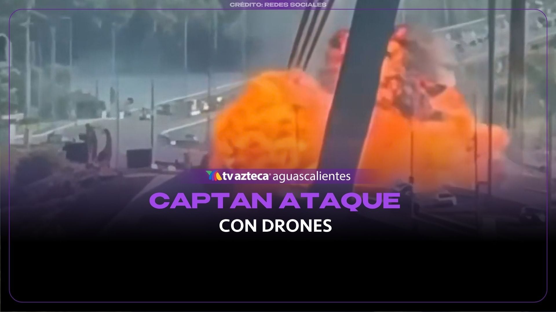 Captan ataque con drones contra un puente en pleno día