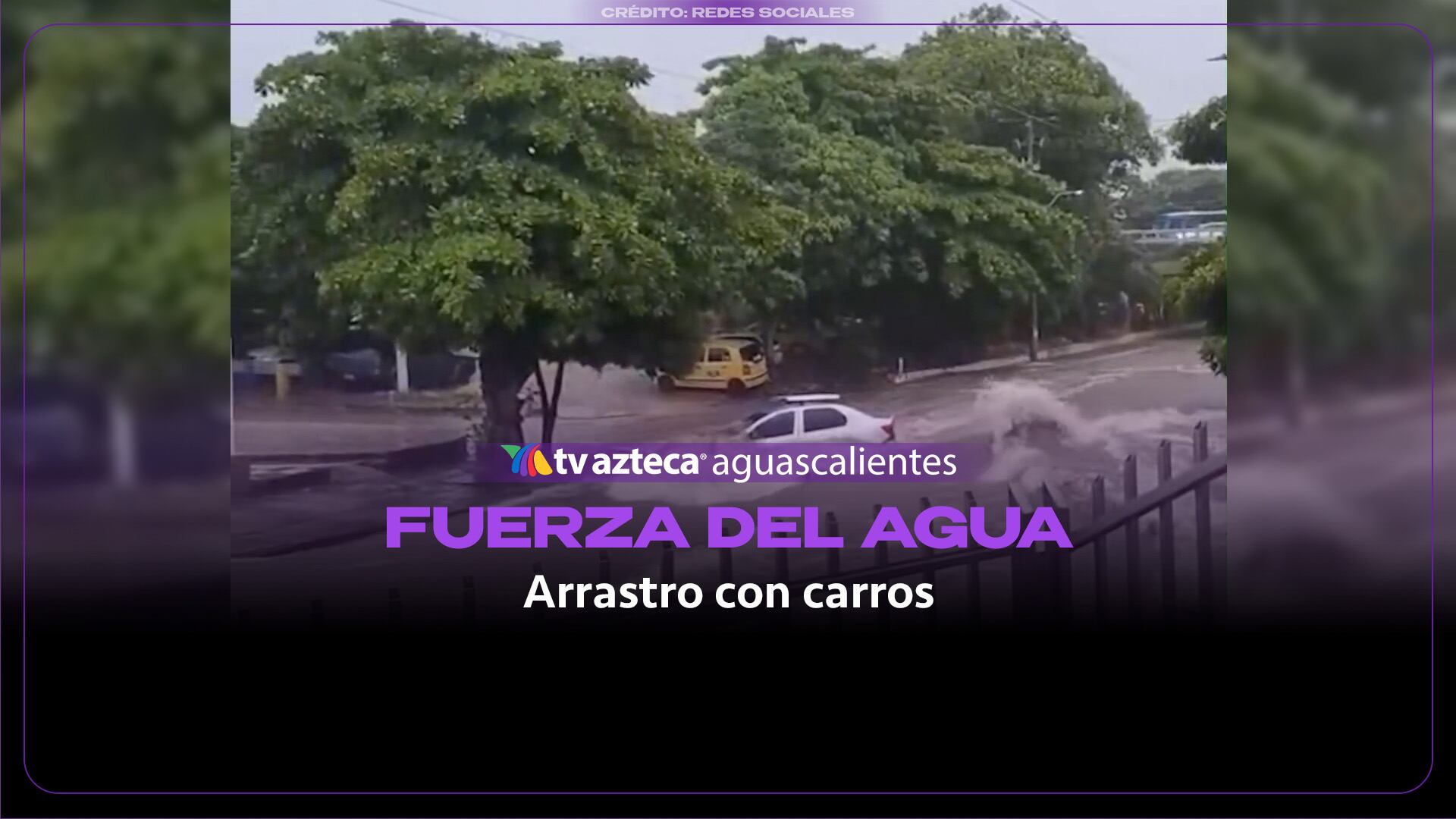 Aguacero arrastra automóvil en barrio El Recreo