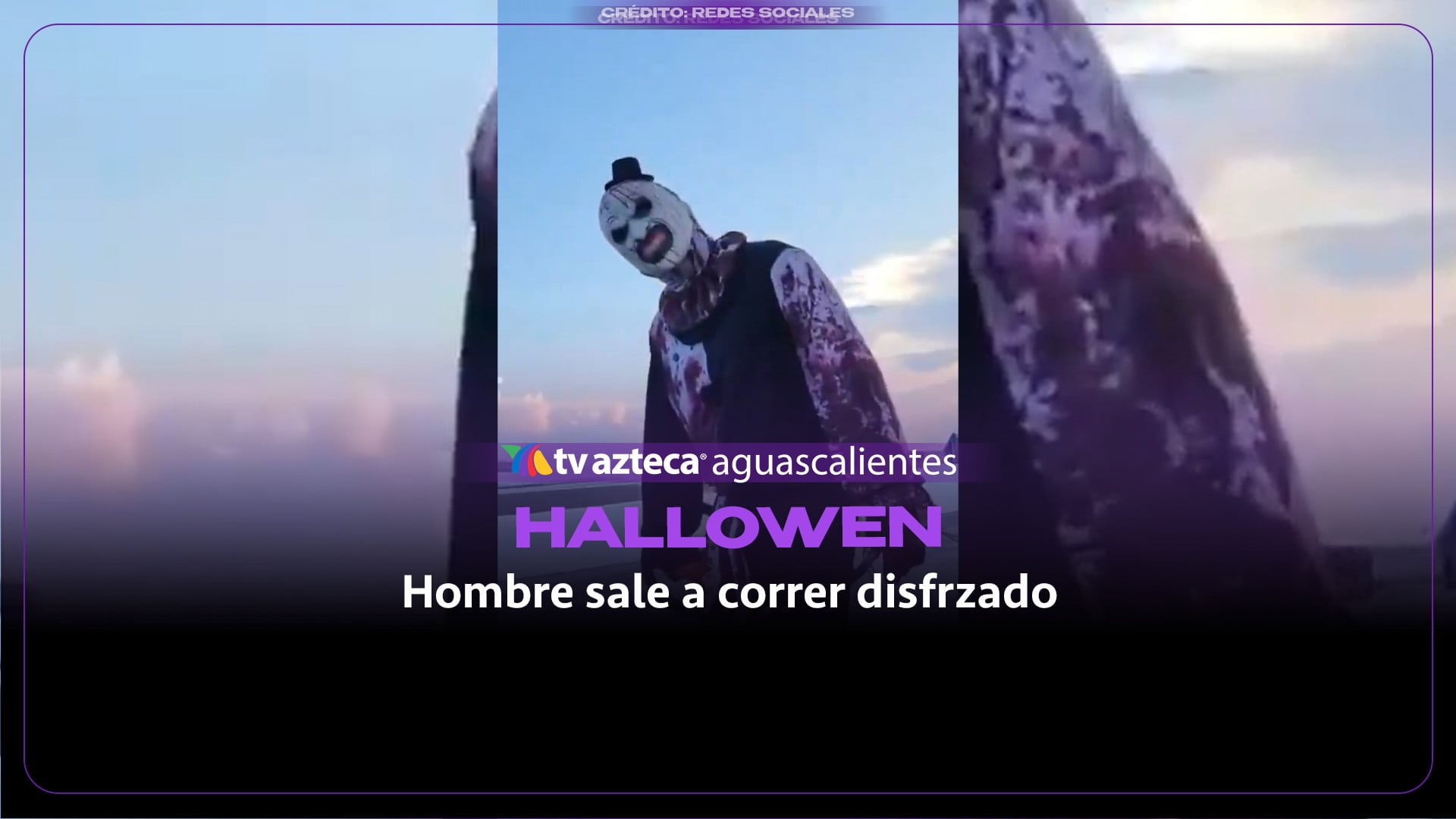 Hombre disfrazado sorprende corredores en Boca del Río